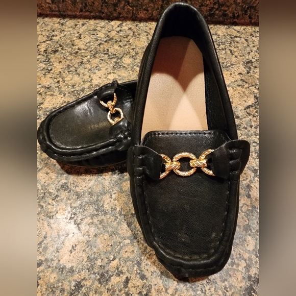 Other - Toddler Black Leather Loafers, Size 27